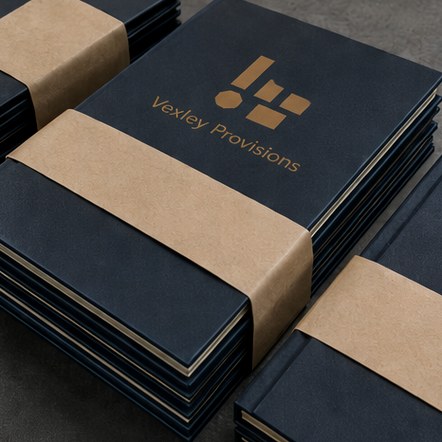 Promotional custom restaurant menus with company logo